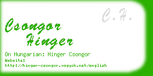 csongor hinger business card